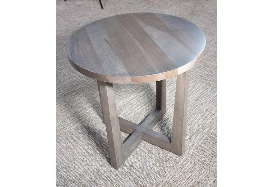 Liam Round End Table by Bassett at Esprit Decor Home Furnishings